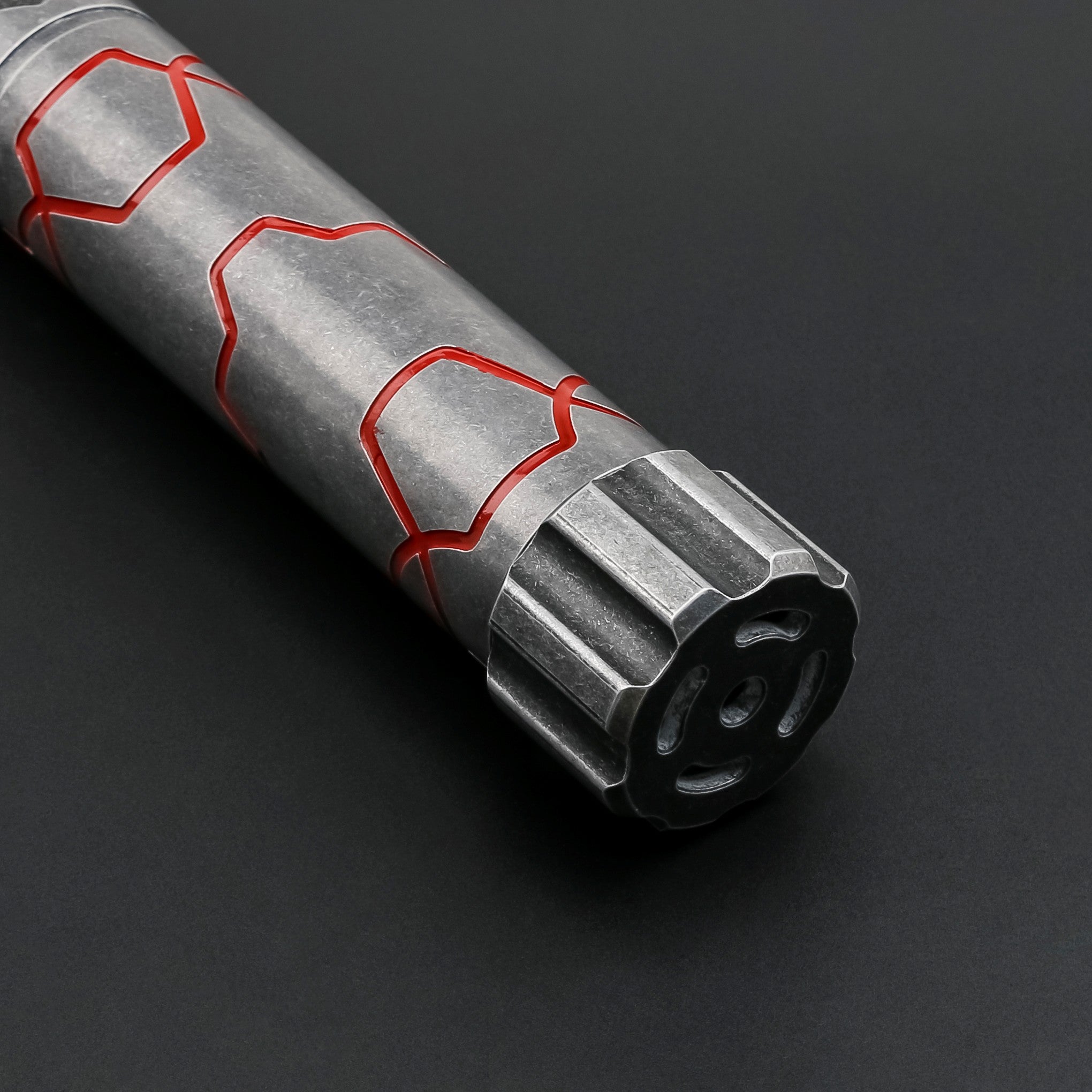Partial view of Fallener lightsaber hilt