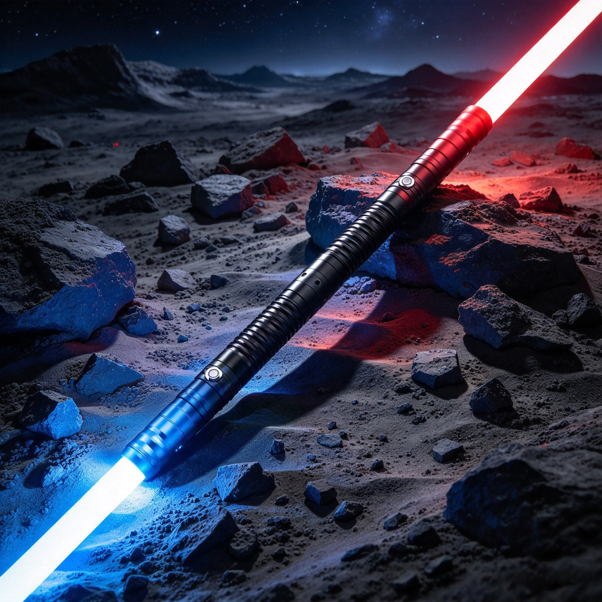 Grogu double lightsaber