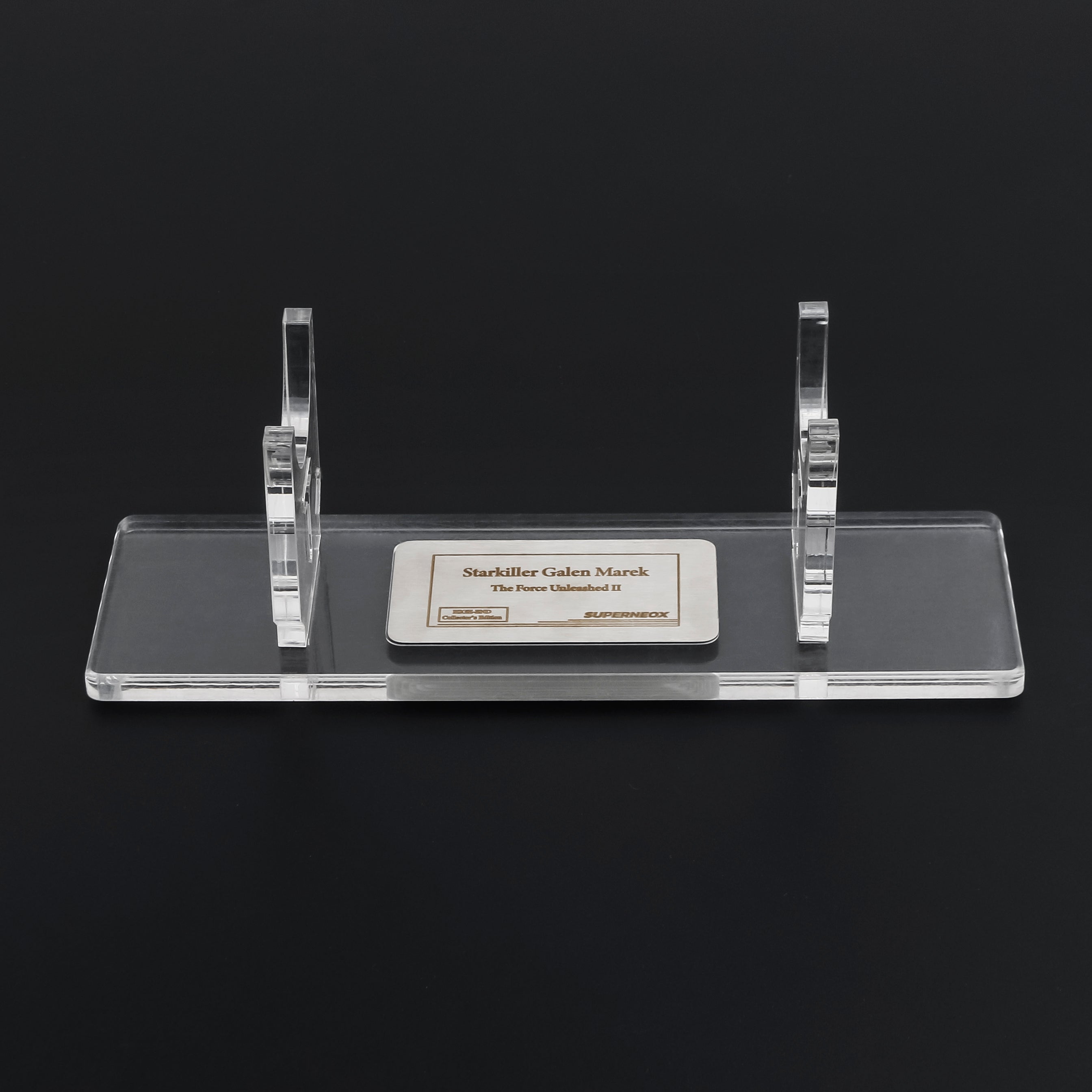 Lightsaber nameplate on stand