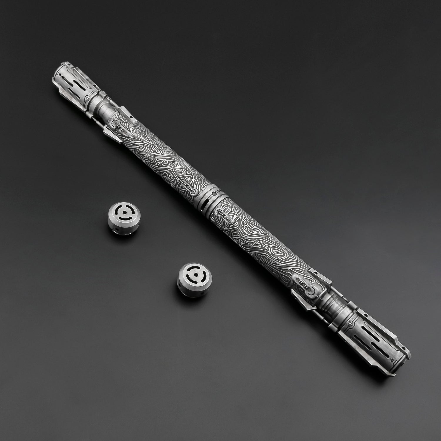 Satele Shan double-bladed lightsaber hilt