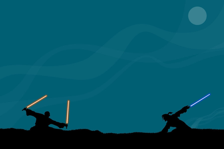 Affordable dueling lightsabers