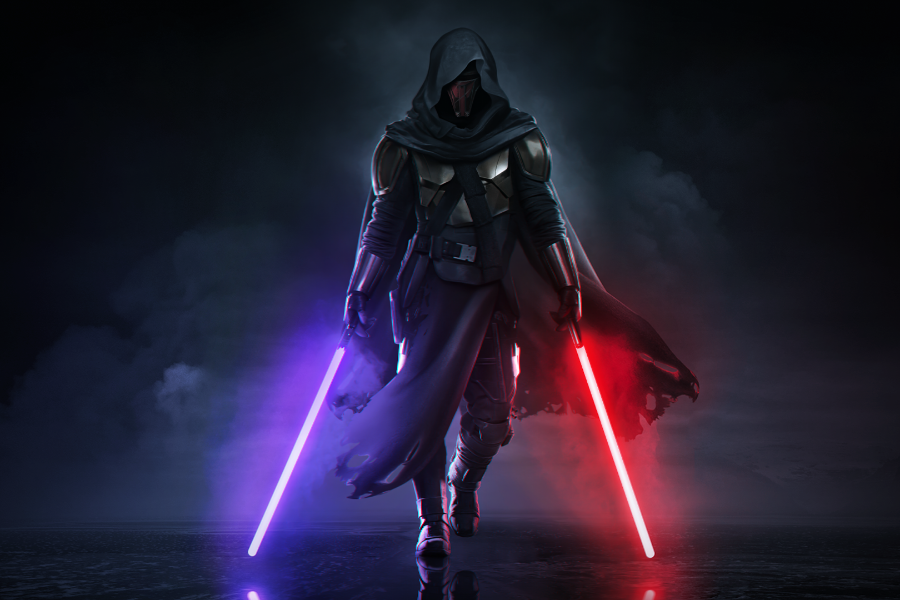 revan holds two lightsabers