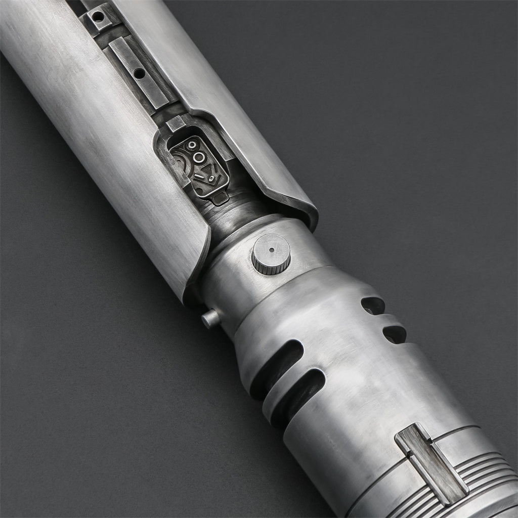Partial view of Cal Kestis EP3 Weathered lightsaber