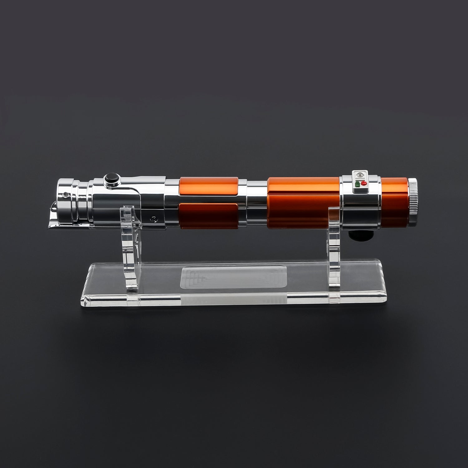 Indara lightsaber on the display stand