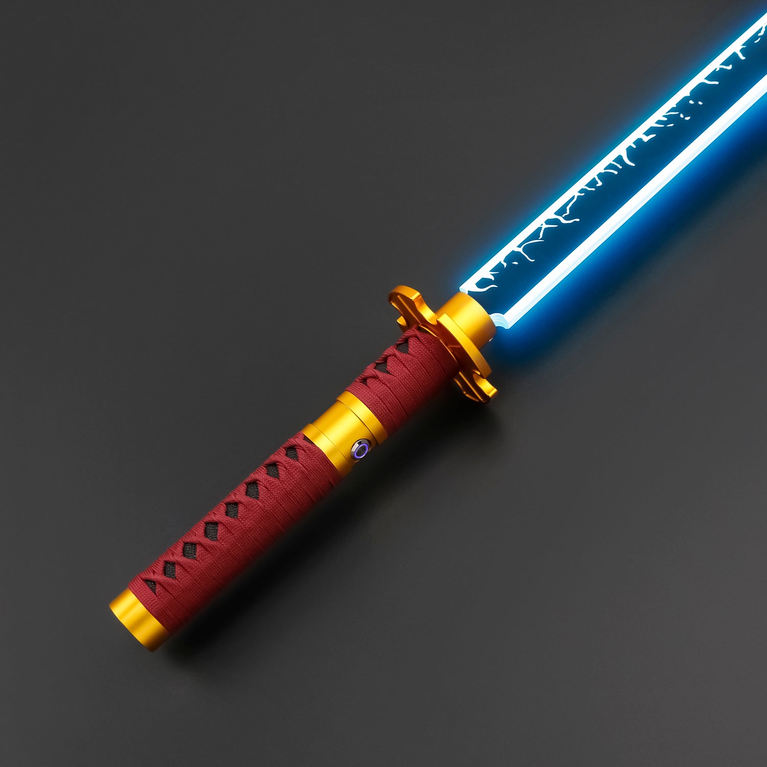 Katana with flat blade blue