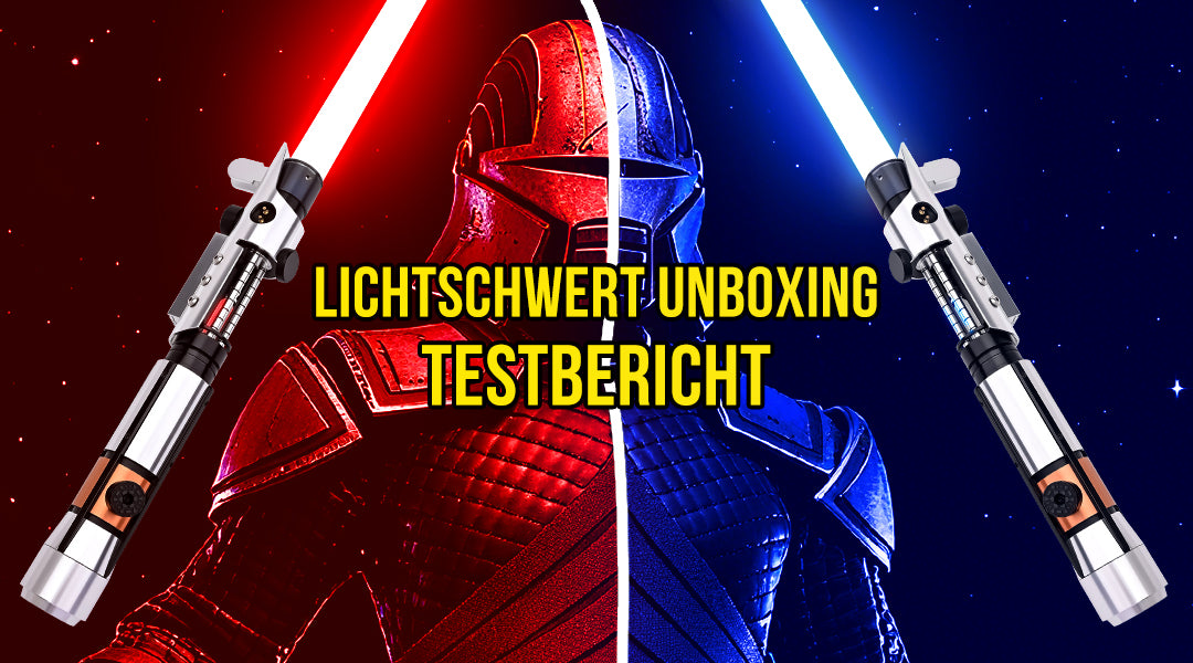 Laden Sie das Video: Lichtschwert Unboxing Testbericht