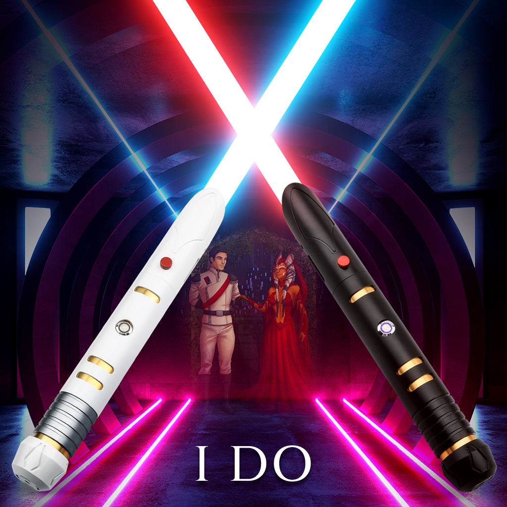 Wedding duel lightsaber 