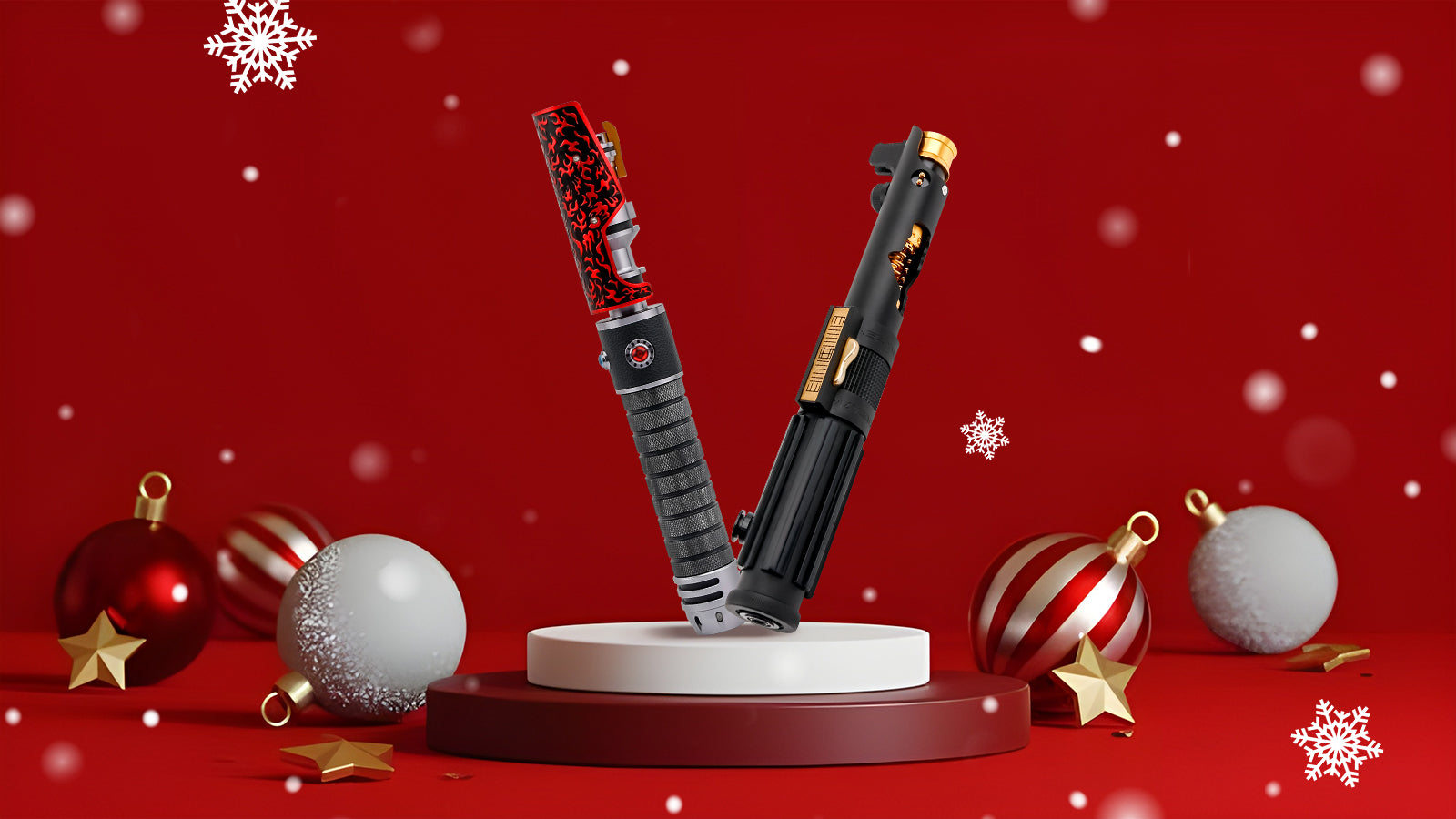 Christmas lightsaber