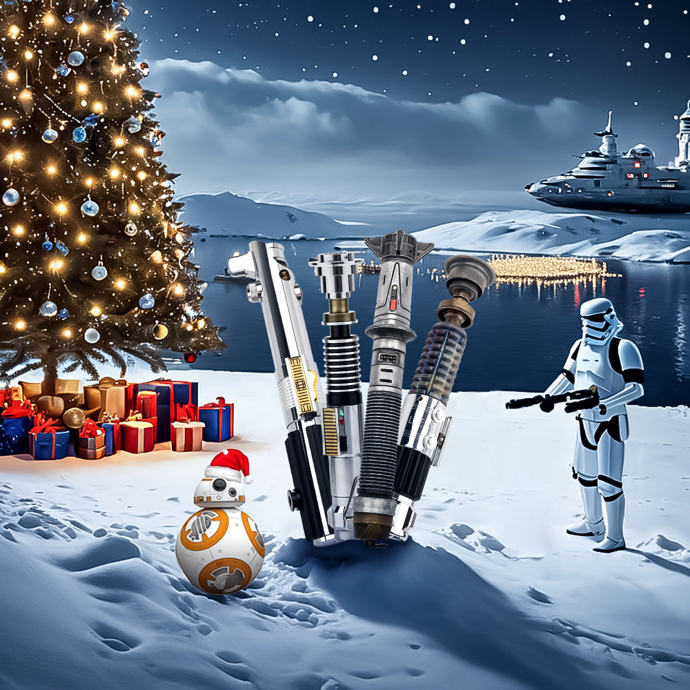 Christmas lightsaber