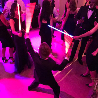 Wedding lightsaber party