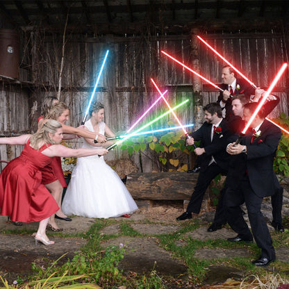 wedding lightsaber party